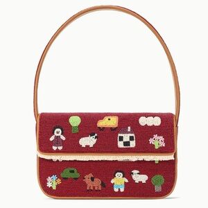 NWT STAUD Tommy Beaded Bag, Town Folk